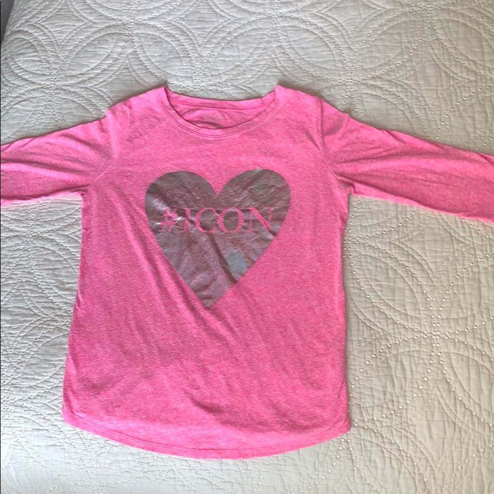 A pink shirt